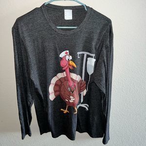 Thanksgiving nurse long sleeve graphic tshirt. Funny. Woman’s size MEDIUM.